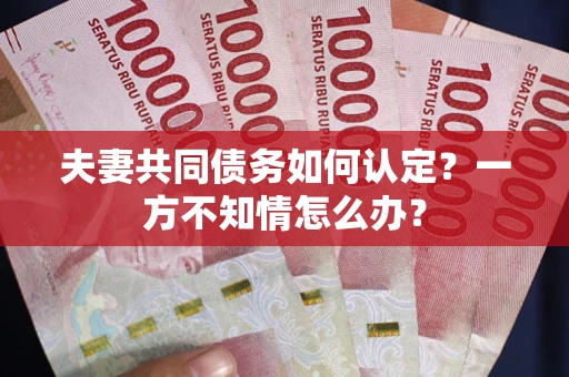 济南夫妻共同债务如何认定？一方不知情怎么办？
