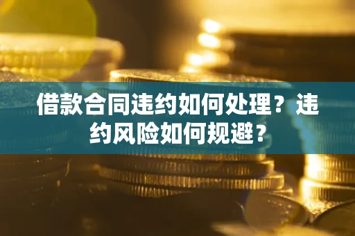 济南借款合同违约如何处理？违约风险如何规避？