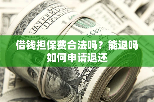 济南借钱担保费合法吗？能退吗如何申请退还