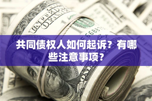 济南共同债权人如何起诉？有哪些注意事项？